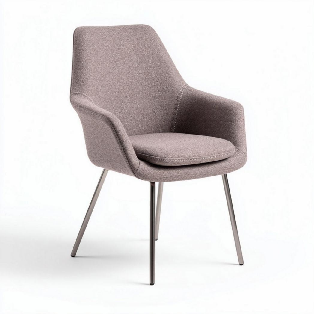 Design fauteuil met stoffen bekleding in lichtgrijs 70 x 70 x 80cm